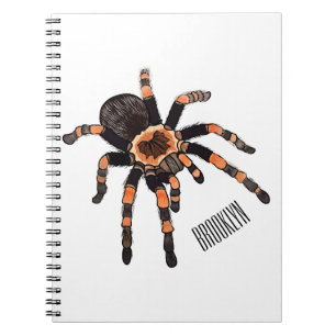 Tarantula-illustration av tecknaden anteckningsbok