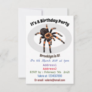 Tarantula-illustration av tecknaden inbjudningar