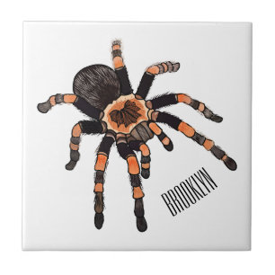 Tarantula-illustration av tecknaden kakelplatta