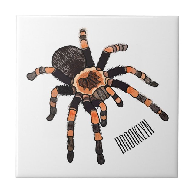Tarantula-illustration av tecknaden kakelplatta (Framsidan)