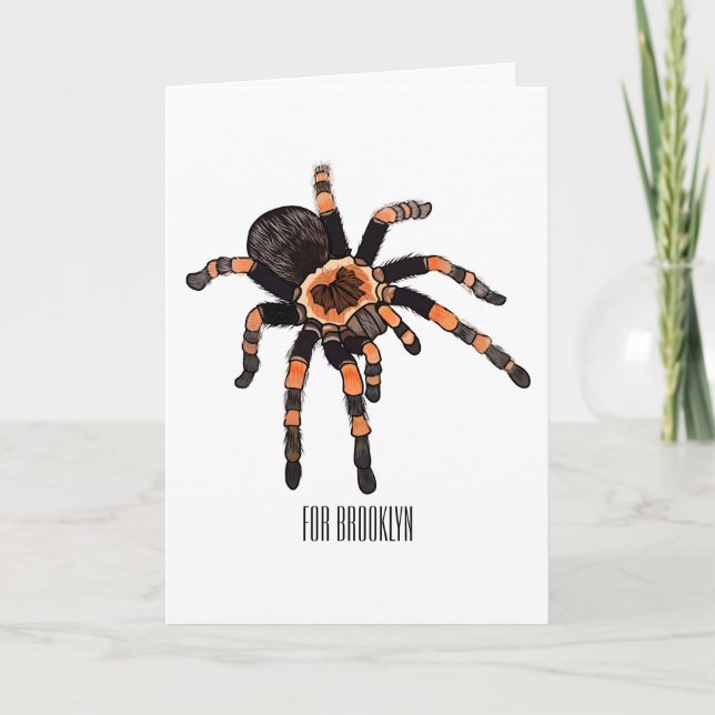 Tarantula-illustration av tecknaden kort (Framsida)