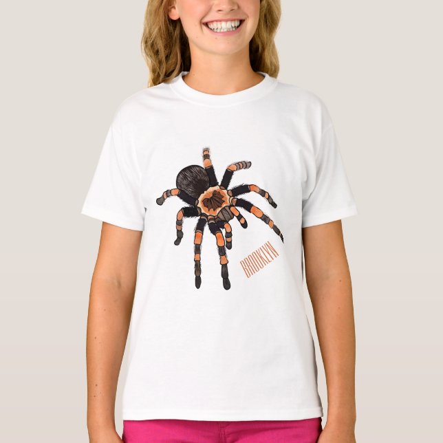 Tarantula-illustration av tecknaden t shirt (Framsida)