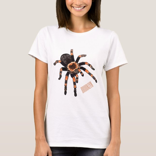Tarantula-illustration av tecknaden t shirt (Framsida)