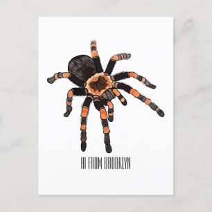 Tarantula-illustration av tecknaden vykort