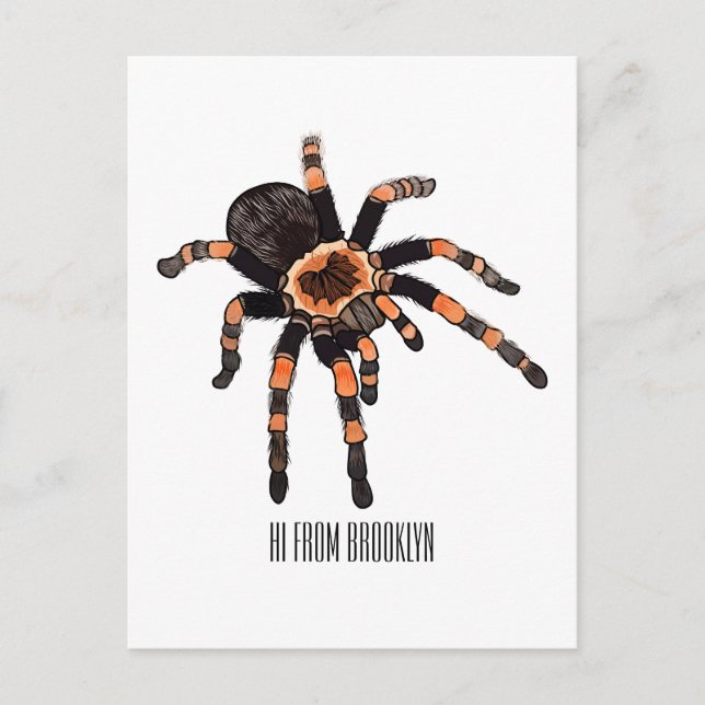 Tarantula-illustration av tecknaden vykort (Framsida)