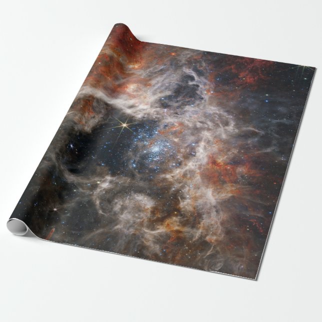 Tarantula Nebula Presentpapper (Utrullad)