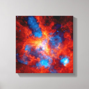 Tarantula-nebulosan Färgrik infraröd rymdfoto Canvastryck
