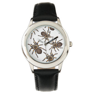 Tarantula på vitt armbandsur