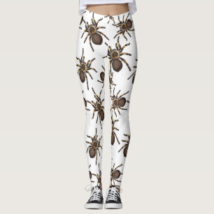 Tarantula på vitt leggings