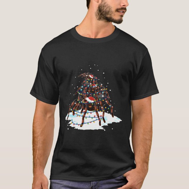 Tarantula Santa Light Träd T Shirt (Framsida)
