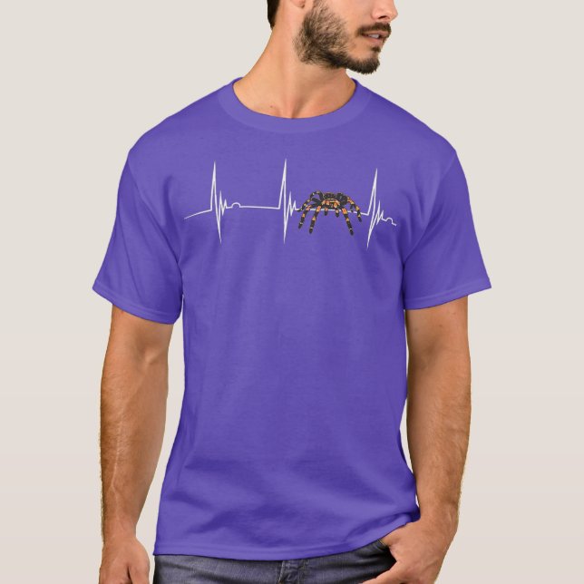 Tarantula Spider Owner Heartslag EKG Pulse Fläkt T Shirt (Framsida)
