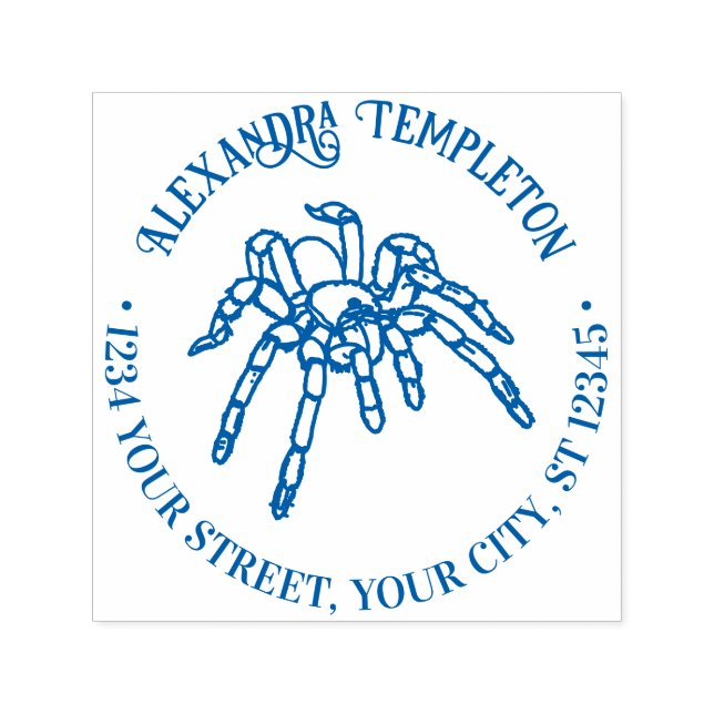 Tarantula Spindel #2 Goth Namn Returadress Självfärgande Stämpel (Design)