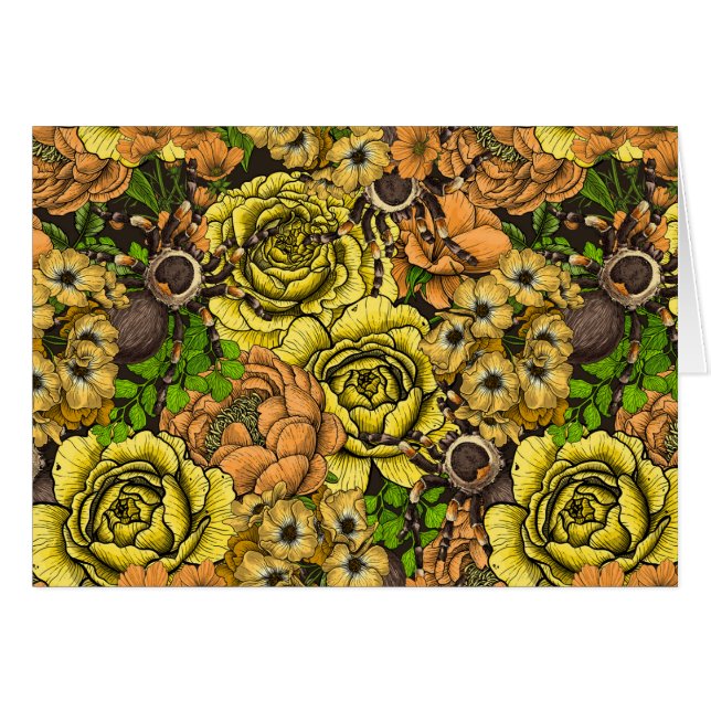 Tarantula-trädgård 1 hälsningskort (Framsidan Horizontal)