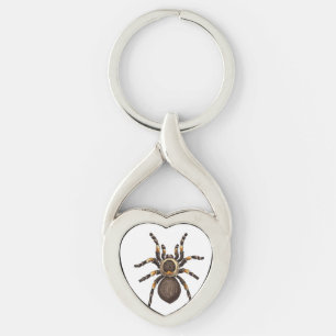 Tarantula Twisted Heart Silverfärgad Nyckelring