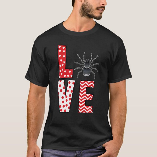 Tarantula Valentines Day Love Valentine Cute Heart T Shirt (Framsida)
