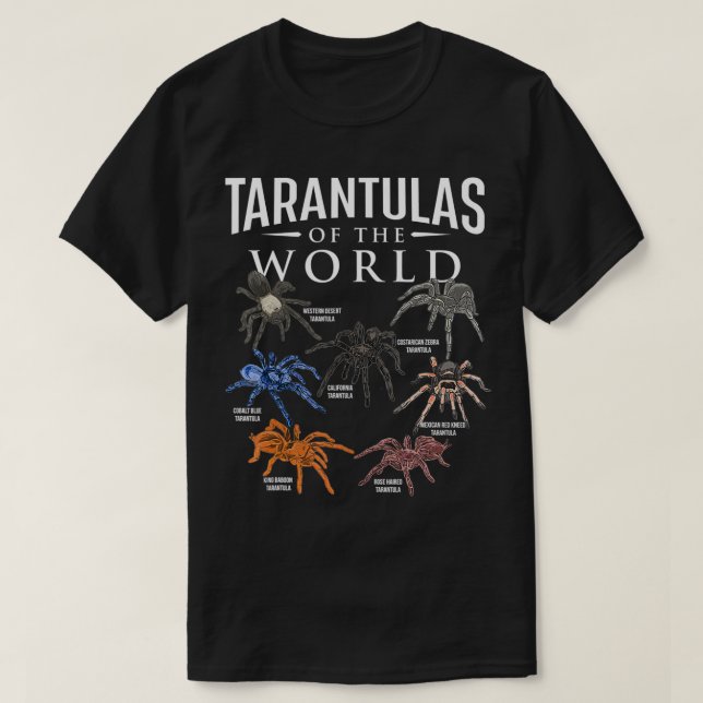 Tarantulas of the World Arachnid Älskare Spider Ar T Shirt (Design framsida)
