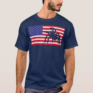 Tarantulas USA Patriotic American Flagga Manar Wom T Shirt