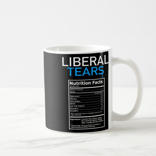 Tårar Anti Liberal Pro Trump Republican Gift Kaffemugg (Höger)