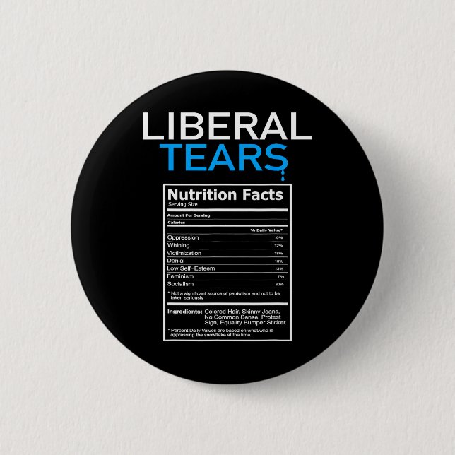 Tårar Anti Liberal Pro Trump Republican Gift Knapp (Framsida)