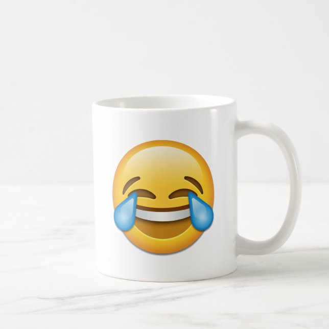 Tårar av Joy emoji roligt Kaffemugg (Höger)