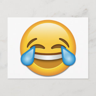 Tårar av Joy emoji roligt Vykort