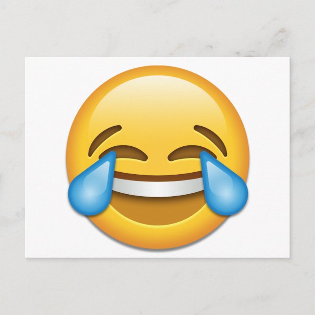 Tårar av Joy emoji roligt Vykort (Framsida)