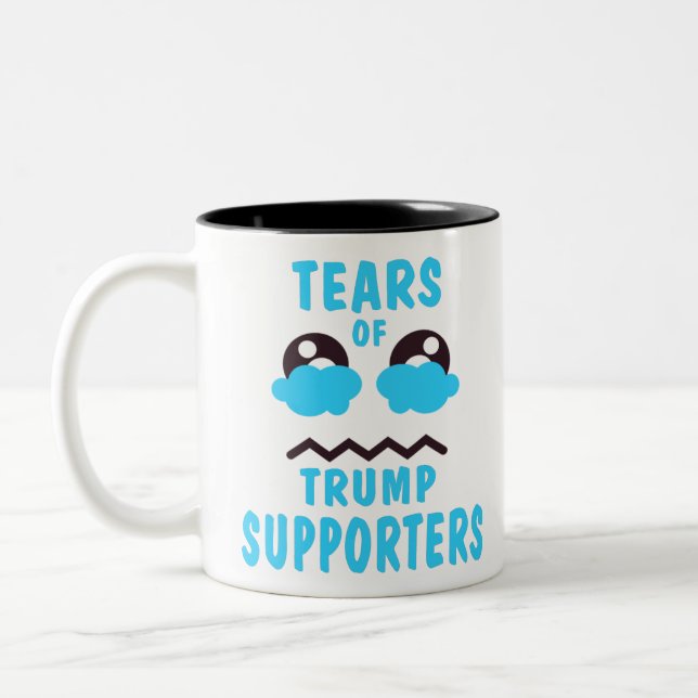 TÅRAR AV TRUMP-SUPPORTER Två-Tonad MUGG (Vänster)