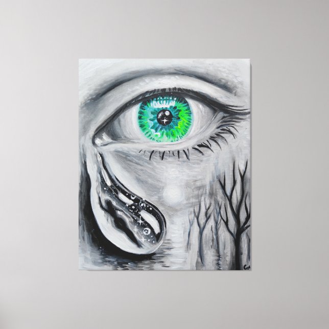 Tårar för en borttappad själ canvastryck (Framsida)