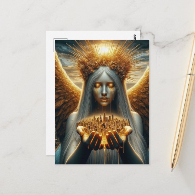 Tårar för staden Änglar Vykort (Fram/Back In Situ)