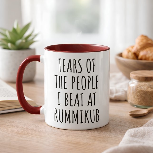 Tårar från de jag slog på Rummikub Två-Tonad Mugg (Skapare uppladdad)