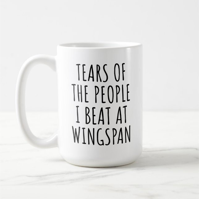 Tårar från de människor jag slog i Wingspan Kaffemugg (Vänster)