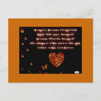 Tårar från himmel vykort