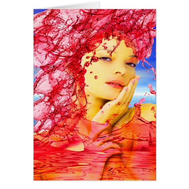 Tårar i Blood Hälsningskort (Framsidan)