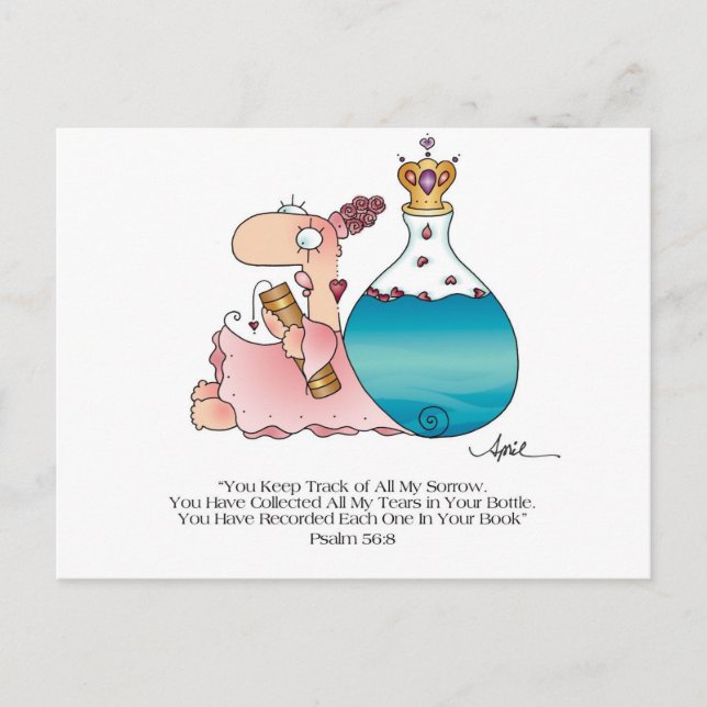 TÅRAR I EN FLASKA Postkort av April McCallum Vykort (Framsida)