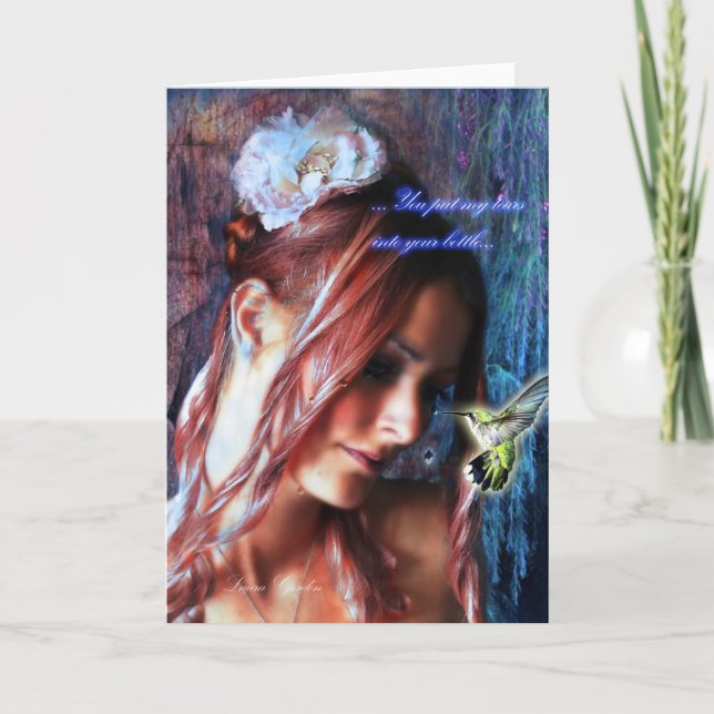 "Tårar i en inspirera flaska" Kort (Framsida)