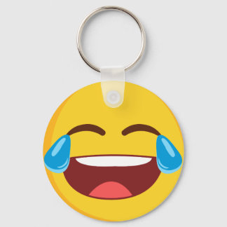 Tårar i Joy Ansikte Emoji Button Keychain Nyckelring