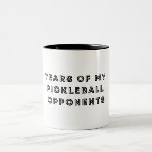 Tårar i min Pickleball Opponents Typografi Två-Tonad Mugg