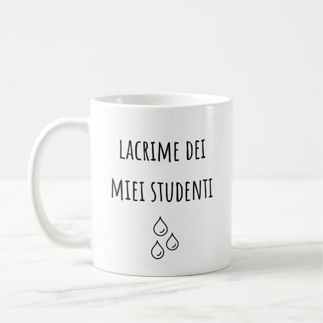 Tårar i mitt italienska Studenter - italienska lär Kaffemugg (Vänster)