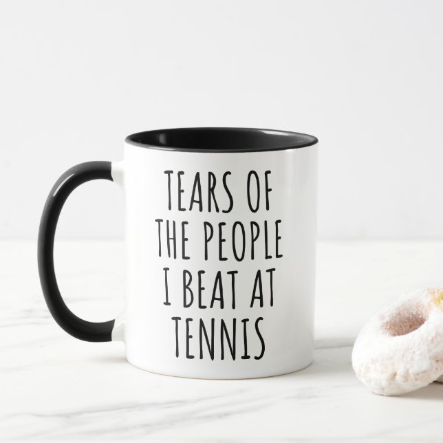 Tårar jag beat på Tennis Mugg (Med munk)