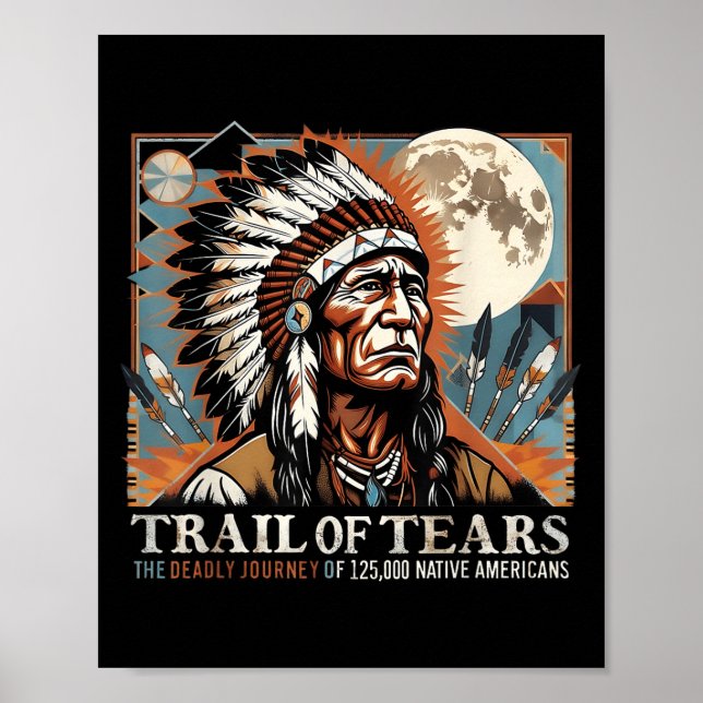 Tårar Memorial Native American Poster (Framsidan)