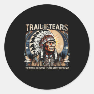 Tårar Memorial Native American Runt Klistermärke