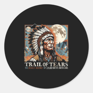 Tårar Memorial Native American Runt Klistermärke