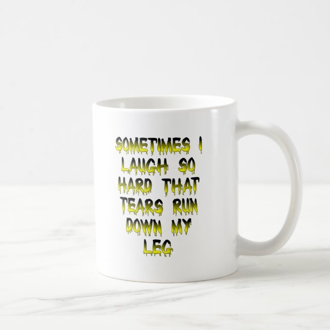 Tårar nere min Leg Funny Mug Kaffemugg (Höger)