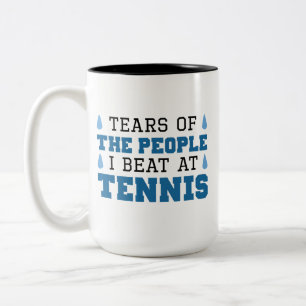 Tårar till de människor jag besöker på tennis Två-Tonad mugg