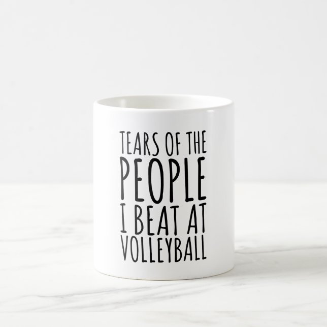 Tårar till de människor jag har slagits på Volleyb Kaffemugg (Center)