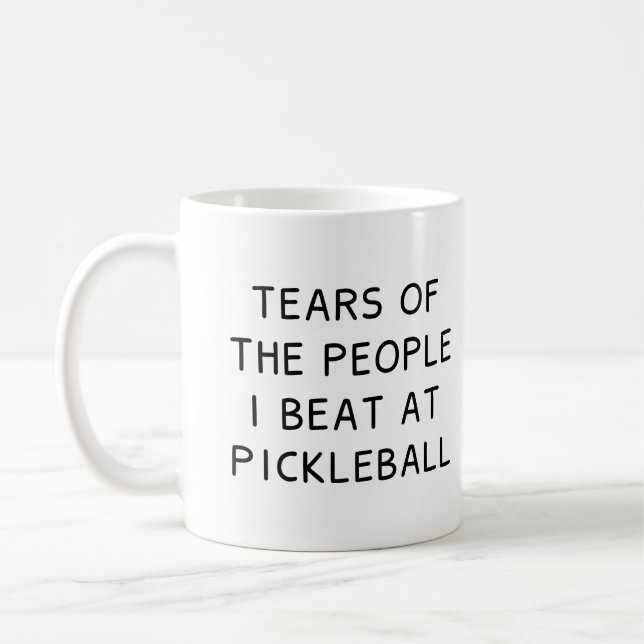 Tårar till de människor som jag slår på Pickleball Kaffemugg (Vänster)