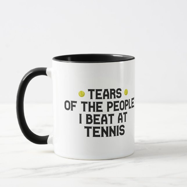 Tårar till folk jag beat på tennis Funny Mugg (Vänster)
