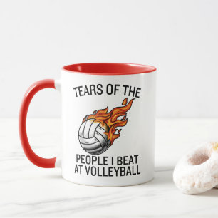 Tårar till folk jag beat på Volleyball Funny Mugg
