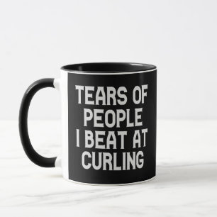 Tårar till folk jag slår på vid Curling Funny Spor Mugg