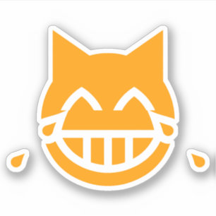 Tårar till Joy Emoji Cat Klistermärken